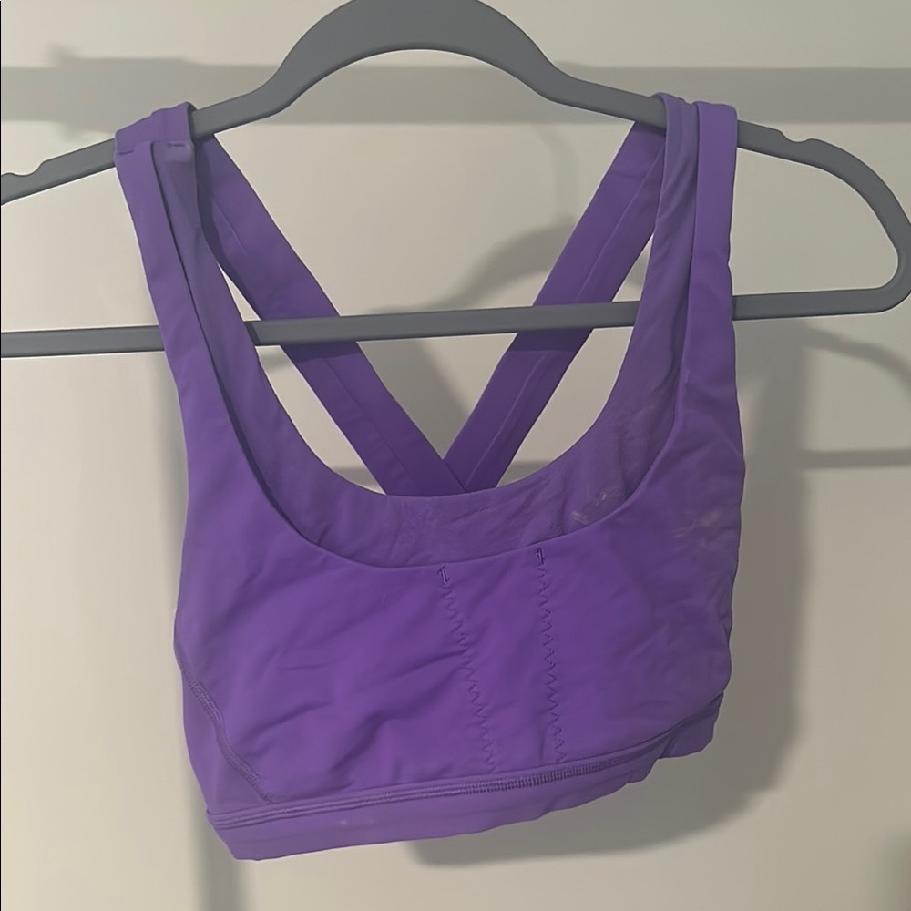 Lululemon Athletica Purple Sports Bra with V-Back Design